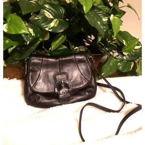 Coach Black Leather Crossbody Purse